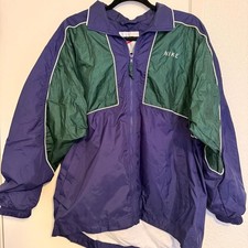 Vintage Nike Purple and Green Windbreaker Jacket Size M