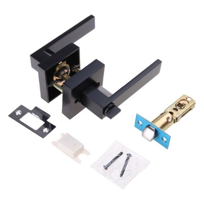 Square Privacy Door Lever Keyless Door Handle Hardware Easy to Install