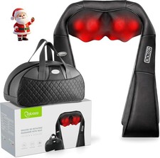 cotsoco Shiatsu Back Neck and Shoulder Massager with Heat,Deep Tissue Black