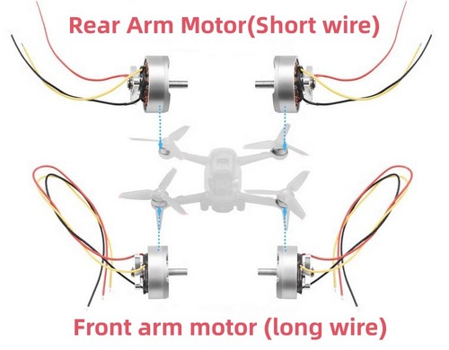Power Motor Reparatur Ersatzteil für DJI FPV Drohne vorne/hinten Ersatz