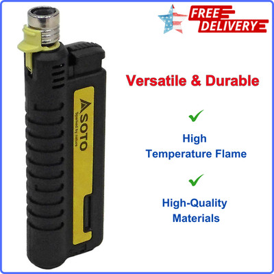 SOTO Pocket Torch Lighters For Camping Extended Refillable Torch Lighter Compact