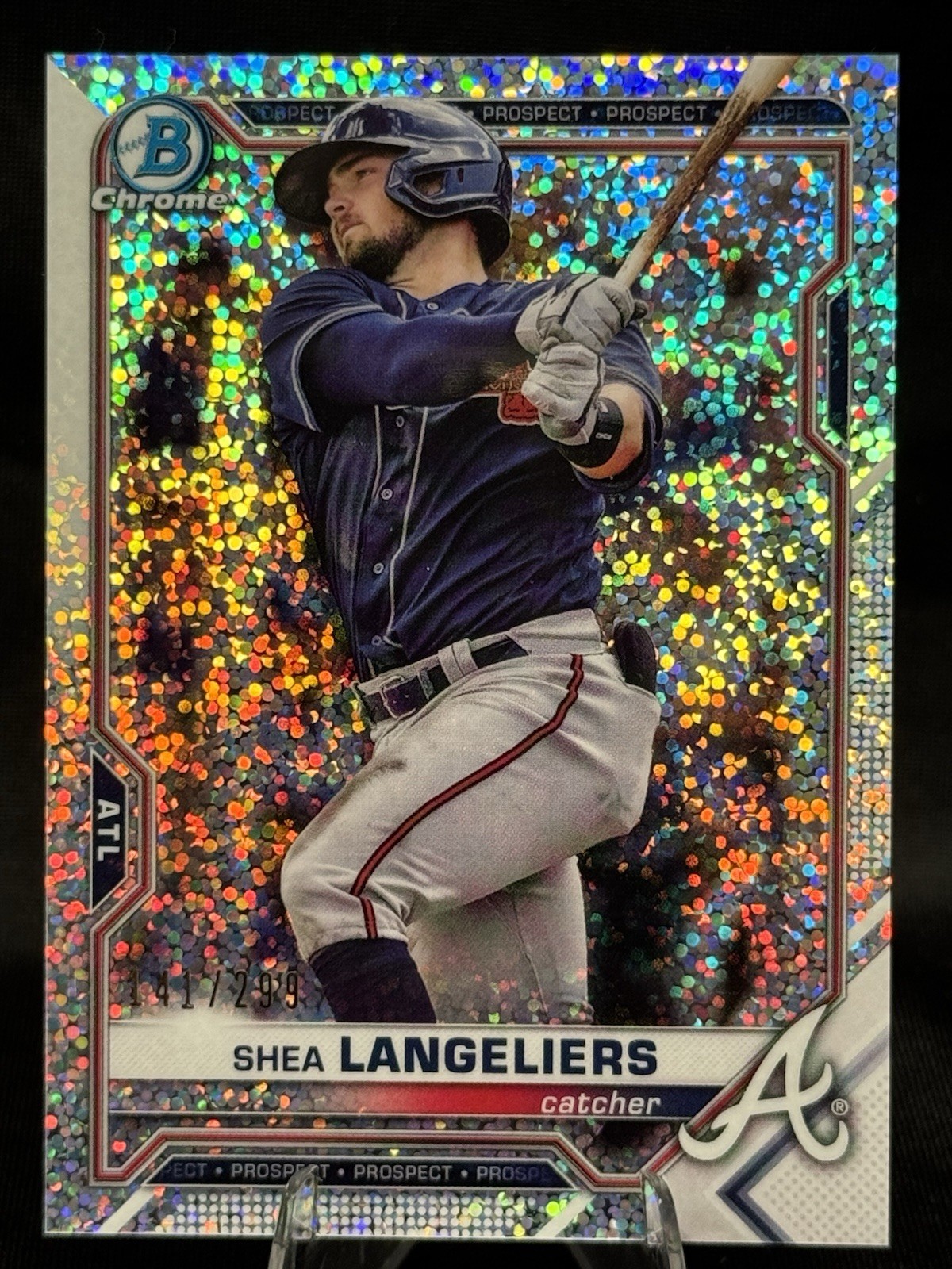 Shea Langeliers- 2021 Bowman Chrome Prospects  #BCP-28 Speckle Refractor /299