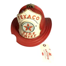 Vintage Texaco Fire Chief Helmet Owned by Mike Wolfe of American Pickers