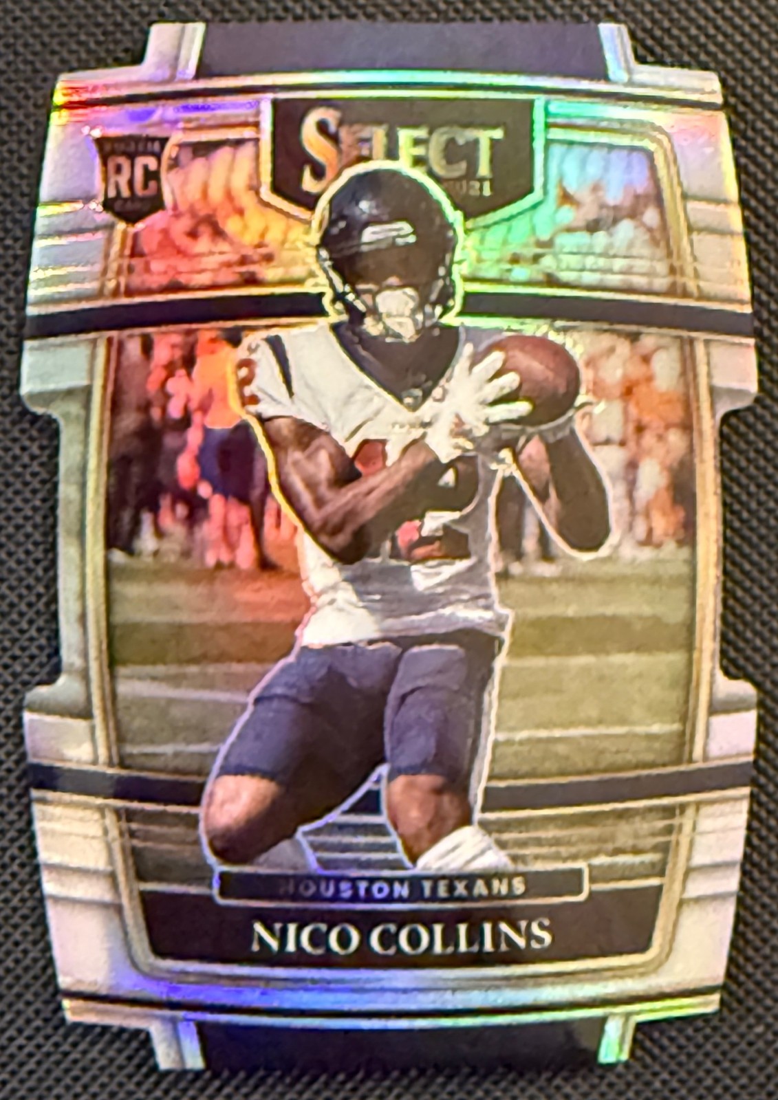 2021 Panini Football Select Nico Collins Silver Prizm Die Cut #69 RC Concourse