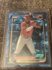 2024 Bowman Chrome Prospects Carlos Sanchez Blue Ice