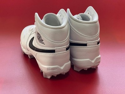 Jordan 1 Mid Youth Multisport Cleat White HF6883-100 Baseball 4.5Y