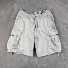 VTG Abercrombie Fitch Cargo Shorts Mens 30 Beige A-8 Distressed Skater Y2K