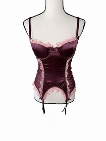 Victoria&rsquo;s Secret Sexy Little Things 2008 Vintage Satin Lace Corset Garter 34B 
