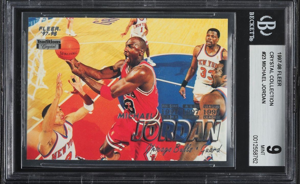 1997 Fleer Crystal Collection #23 Michael Jordan BGS 9