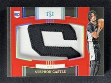 8/8 ≈1/1 ! 2024-25 Panini National Treasures Stephon Castle Red Jumbo Patch RC