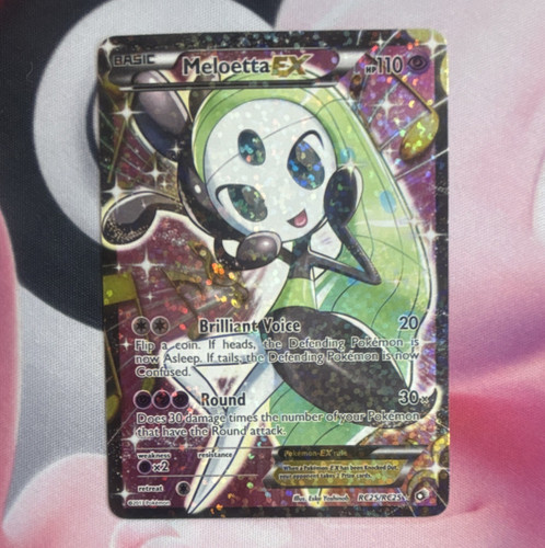 Pokémon Meloetta-EX Full Art Holo Ultra Rare Legendary Treasures RC25/RC25 Eng
