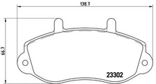 Bremsbelagsatz Scheibenbremse PRIME BREMBO P 68 025 für RENAULT OPEL X70 MOVANO