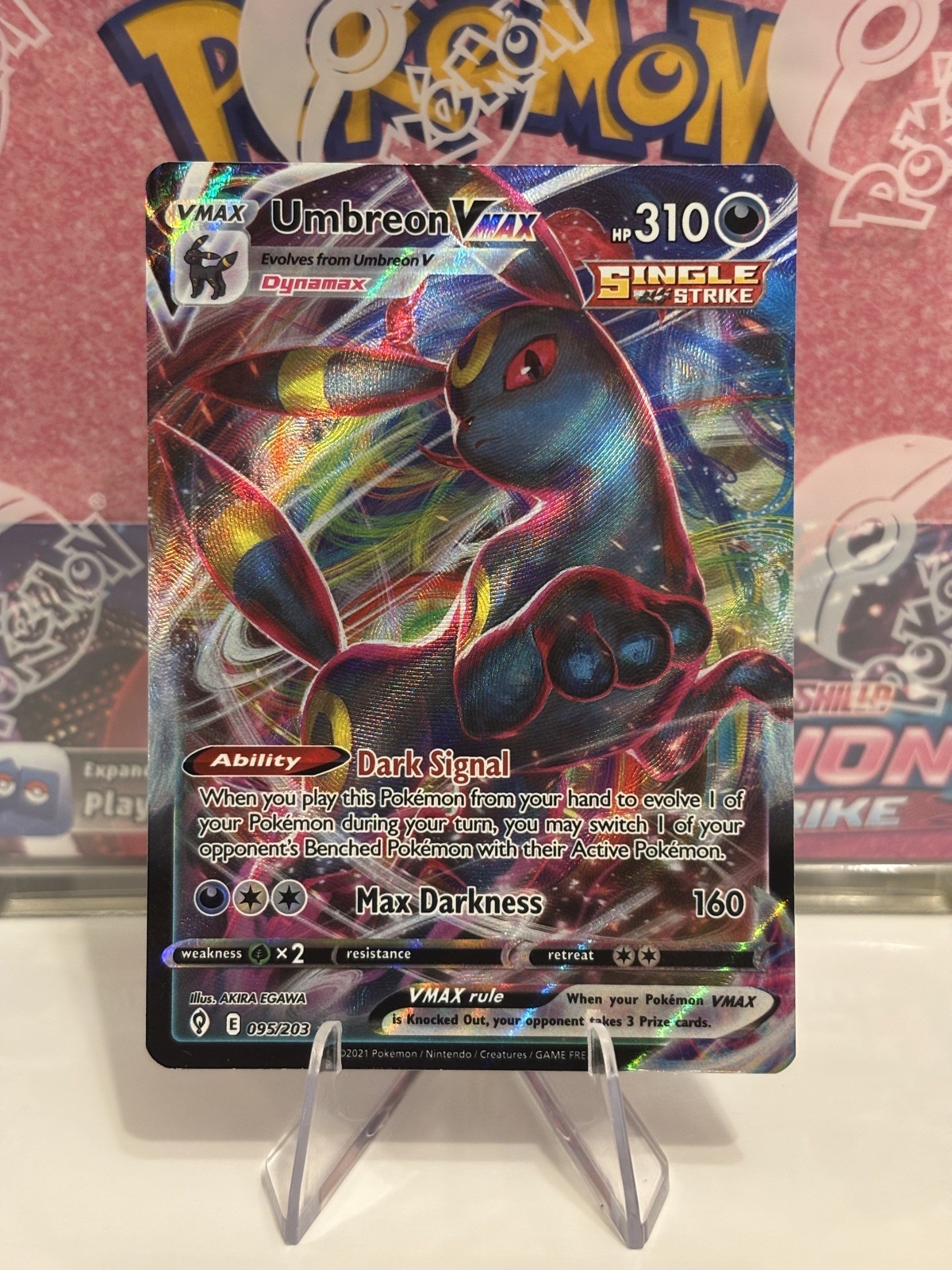 Pokemon TCG Umbreon VMAX 095/203 Ultra Rare Evolving Skies  N/Mint