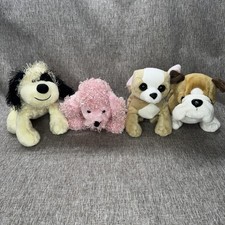 Ganz Webkinz Dog Plush Lot of 4 Pink Poodle Chihuahua Bulldog Dog NO CODES