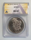 1878 S Morgan Silver Dollar - ANACS - MS60