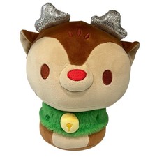 MeWaii Mushroom Family Christmas Reindeer Kawaii 10  Plush Pillow Squish Toy