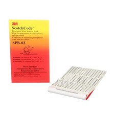 3M ScotchCode Pre-Printed Wire Marker Book SPB-02, black print on a white backgr