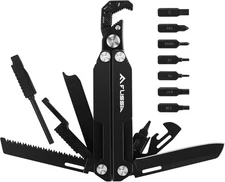 FLISSA Multitool Wrench, 16-IN-1 EDC Multi-tool with Self-Adjusting Black 