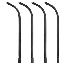 15.7" Gooseneck 4Pcs 1/4"-20 Female to Male Thread Flexible Tube Black