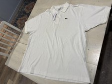 Lacoste Polo Shirt Mens 3XL White Classic Fit Crocodile Logo 100 Cotton NWT