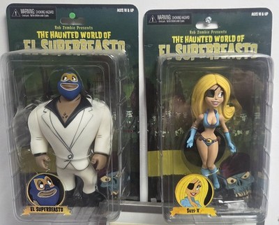 NIP NECA El Superbeasto & Suzi-X 3.75in Figures Set Unopened 2009