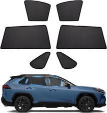 Powerty Custom Fit for Side Window Shade Toyota RAV4 19 RAV4, black