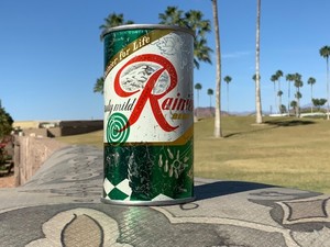 12oz Rainier Air Filled Flat Top Beer Can