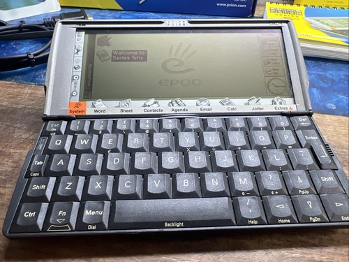 Computadora de colección PC PDA Psion Series 5MX Palmtop completa en caja nueva caja abierta - Imagen 2 de 24