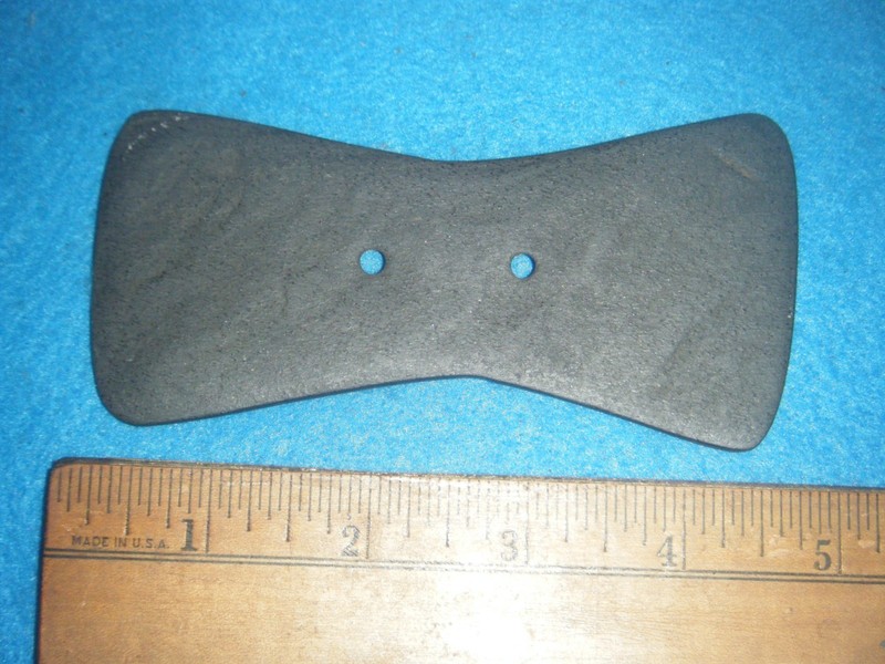 4  1/2  in. SLATE  DRILLED BOWTIE GORGET FROM Morgan Co. AL.