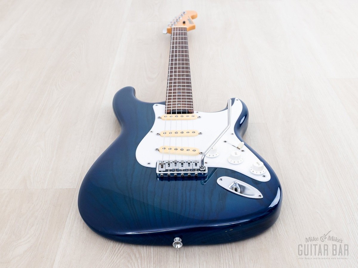 1992 Levinson Blade Texas Blue S-Style Guitar SSS Clear Blue