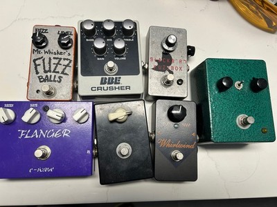One Lot of vintage and Boutique guitar effects pedals fuzz flanger OD phaser