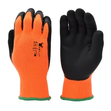 G & F 1528 MicroFoam Double Latex Coated Winter Work Gloves, Sold by each-1 Pair