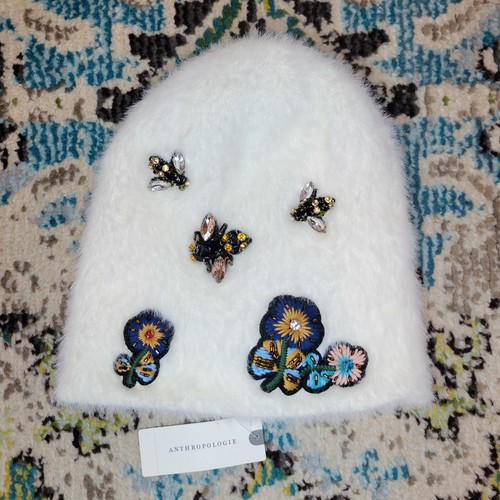 Neu mit Etikett Anthropologie "Sleeping On Snow" geblendete flauschige Mütze, Größe passt allen