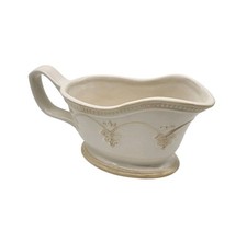 The Pioneer Woman Farmhouse Lace Gravy Boat Stoneware Cream Embossed Cottage