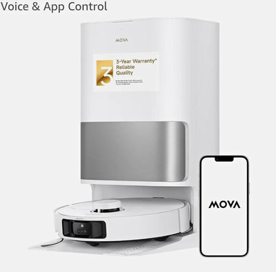 MOVA P10 Pro Ultra Robot Vacuum & Mop Self-Empty App/Voice Obstacle White