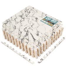 Sorbus Wood Grain Floor Tiles Foam Mat EVA Interlocking Mats, 80, 120, 144 sq ft