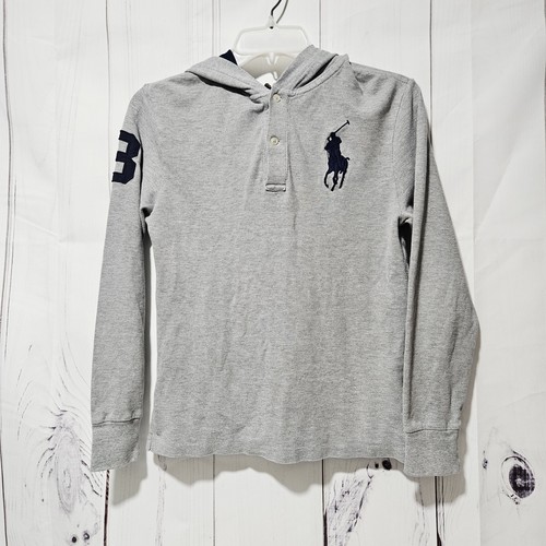 Polo Ralph Lauren Big Pony Childrens Shirt Sz M 8-10 Red Long Sleeve