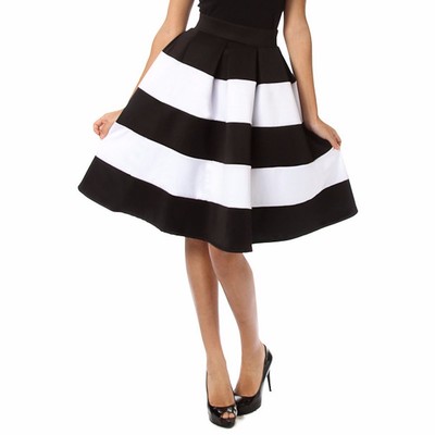 Low Price Womens Elastic High Waist ALine Pleated Skater Skirt Small Size Low Price Womens Elastic High Waist ALine Pleated Skater Skirt Small Size