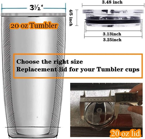 Replacement Flip Lids for Stainles Steel Insulated Tumbler Travel Mug Compatible - Picture 6 of 7
