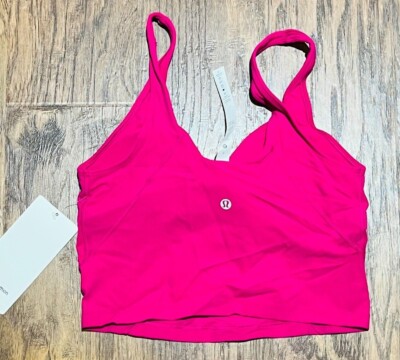 NEW Women Lululemon Align Cropped Tank Top Ripened Raspberry Size