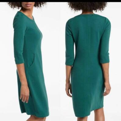 Boden Hannah Jersey Emerald Green dress sz 4R | eBay