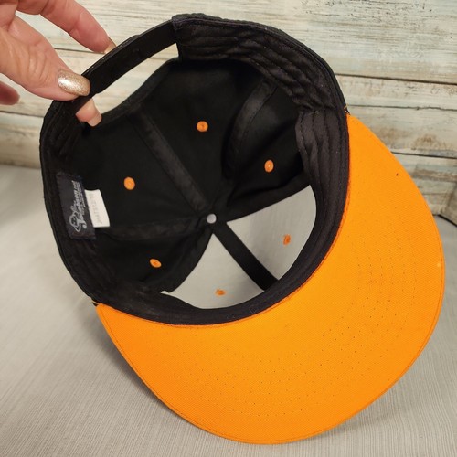 Jacobson San Antonio City Cap Black Orange Baseball Snap Back Hat Adjustable 3D - Picture 15 of 15