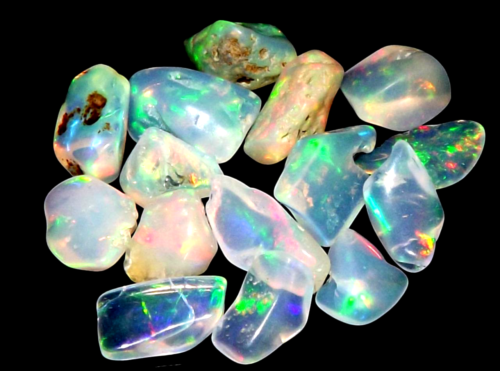 5.30 cts Ethiopian Welo Fire Opal Polished Tumbled Rough Lot 15 Pcs ~yepr702 - Picture 1 of 5