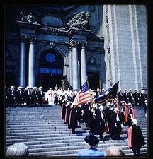 Procession Cathedral Saint Paul MN -1949 Stereo Realist 3D Kodachrome slide #827