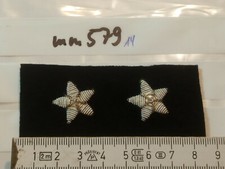 Sterne silbern auf schwarz Handgestickt 1 Paar (mm579)