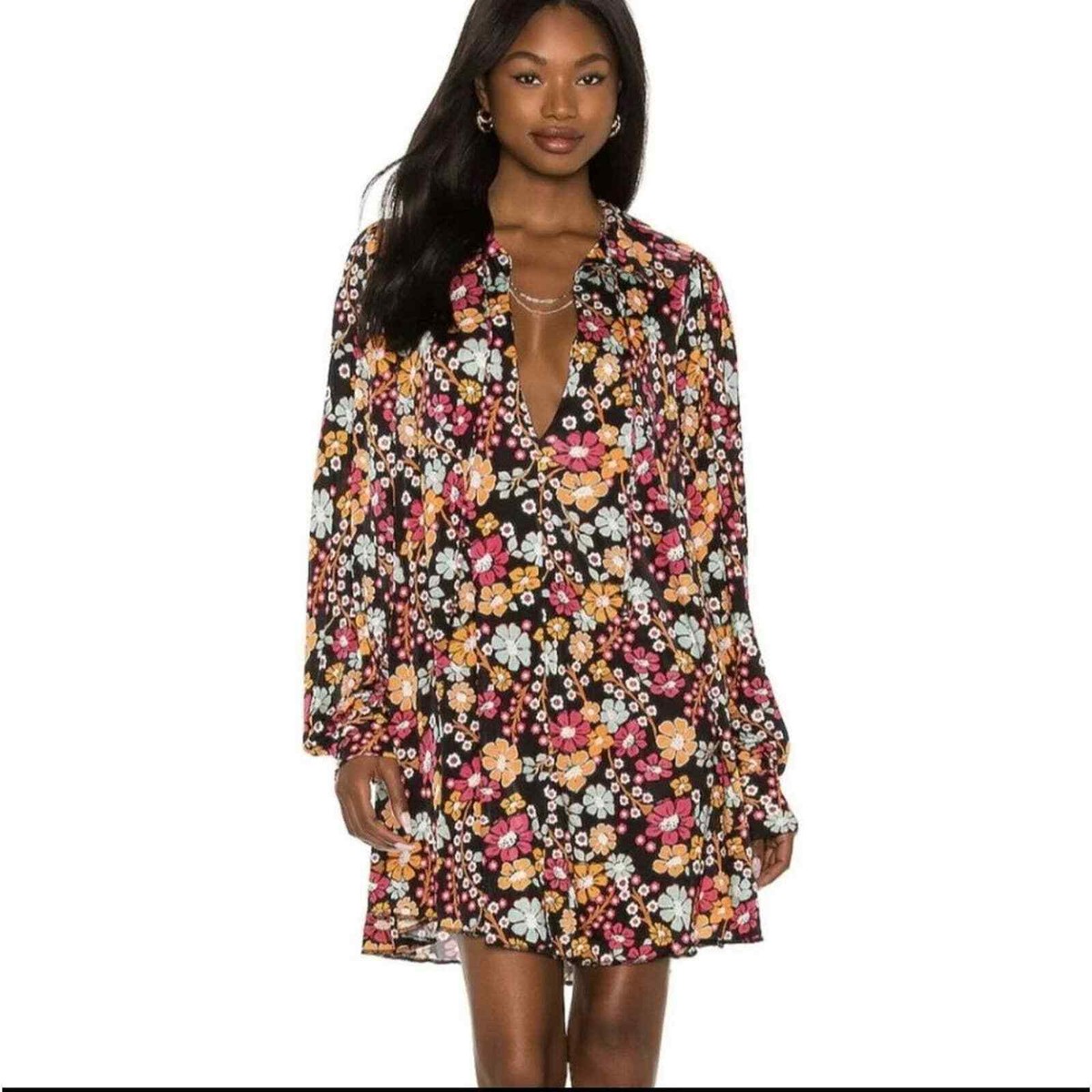 free people daisy jane mini dress Free People Daisy Jane Dress Size Large Long Sleeve Mini