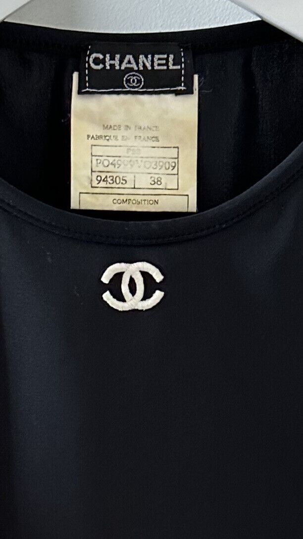 Iconic Chanel Vintage Spring 1995 Black White CC Logo 95P Iconic Chanel Vintage Spring 1995 Black White CC Logo 95P