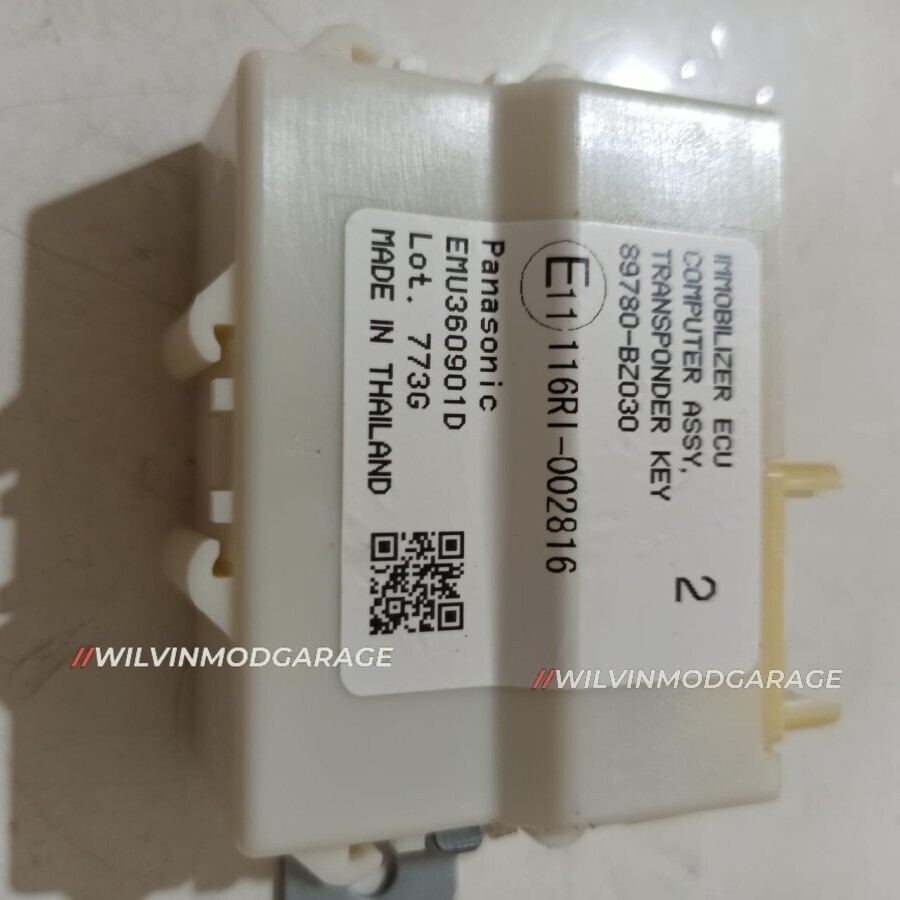 Genuine Toyota Agya 2016-2020 1.2L Immobilizer Transponder 89780