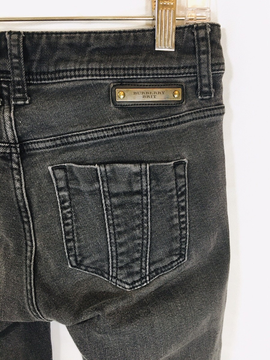 パンツ BURBERRY fade black denim Burberry straight-leg Cotton Denim Trousers | Blue | FARFETCH