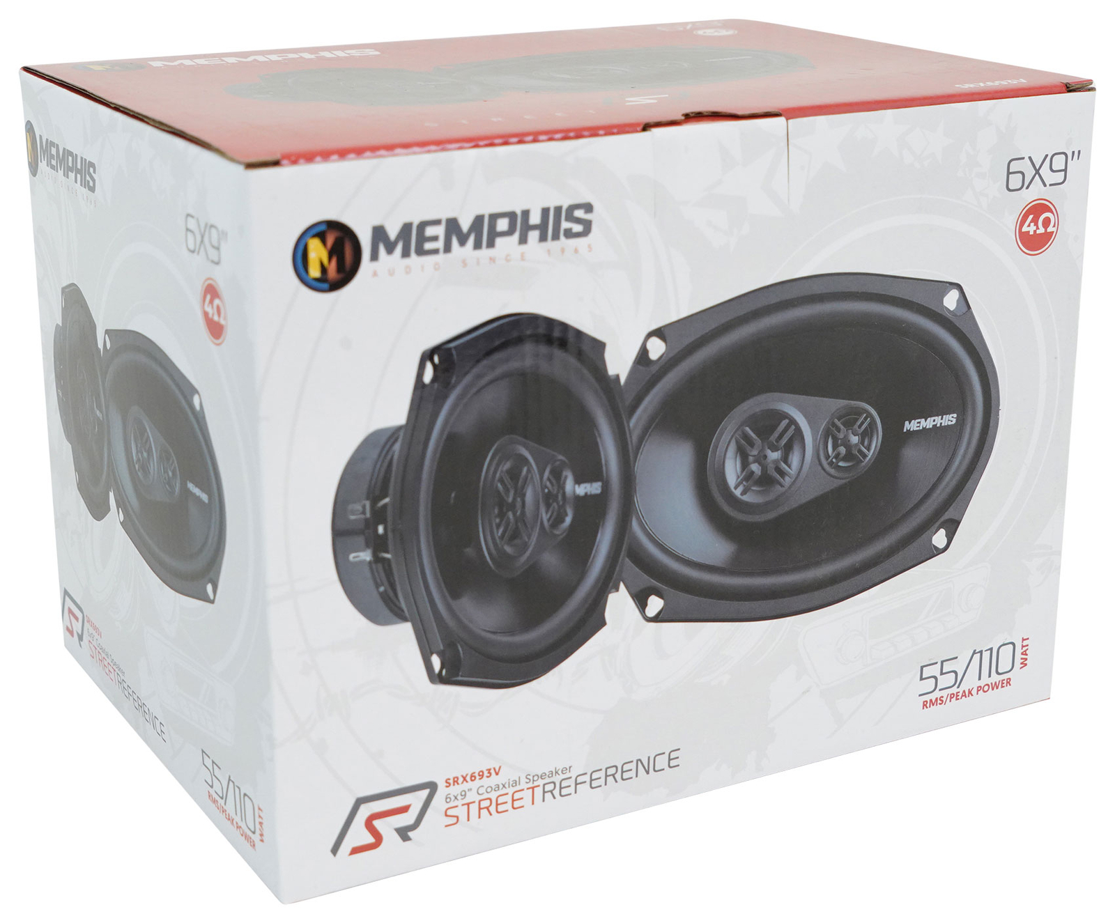 4 Memphis Audio SRX693V 6x9 110-Ваттные тонкие 3-полосные автомобильные стереодинамики